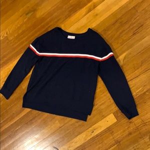 Pink Rose Red White And Blue Sweater